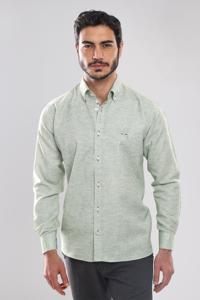 Linen shirt with sleeves