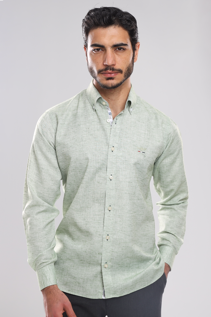 Linen shirt with sleeves