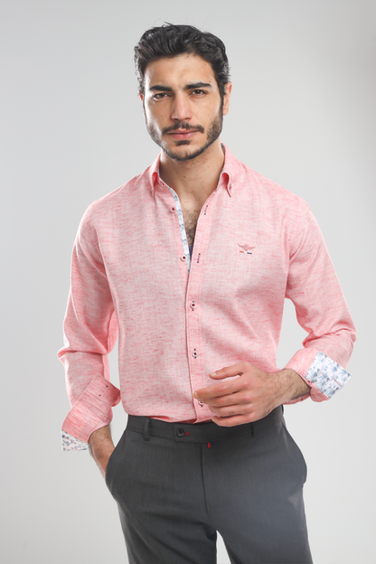 Linen shirt with sleeves