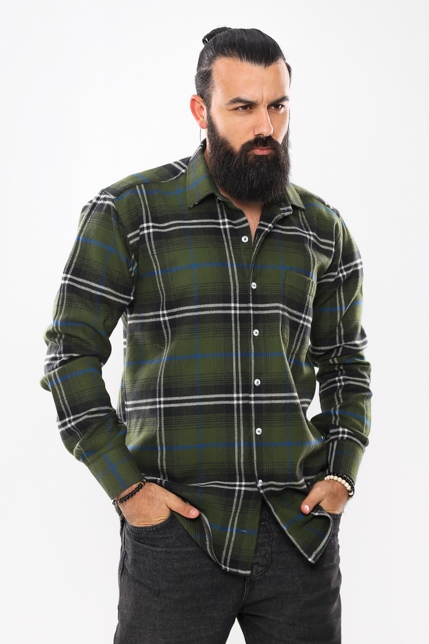 Midweight Men's Wool Shirt – Comfort & Style