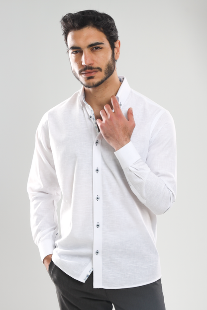 Linen shirt with sleeves