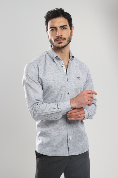 Linen shirt with sleeves