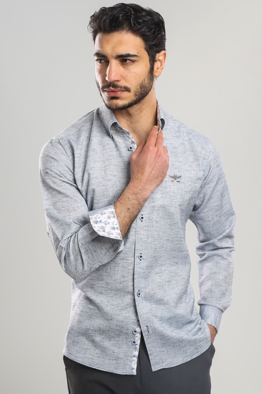 Linen shirt with sleeves