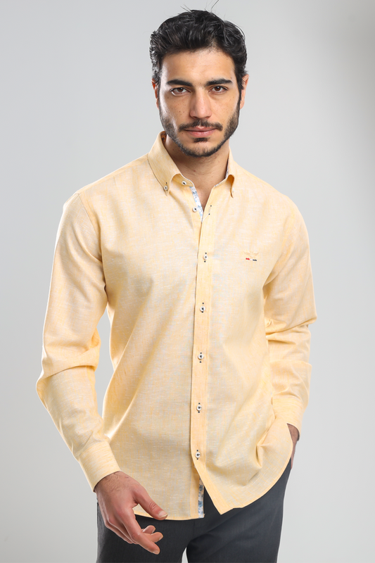 Linen shirt with sleeves