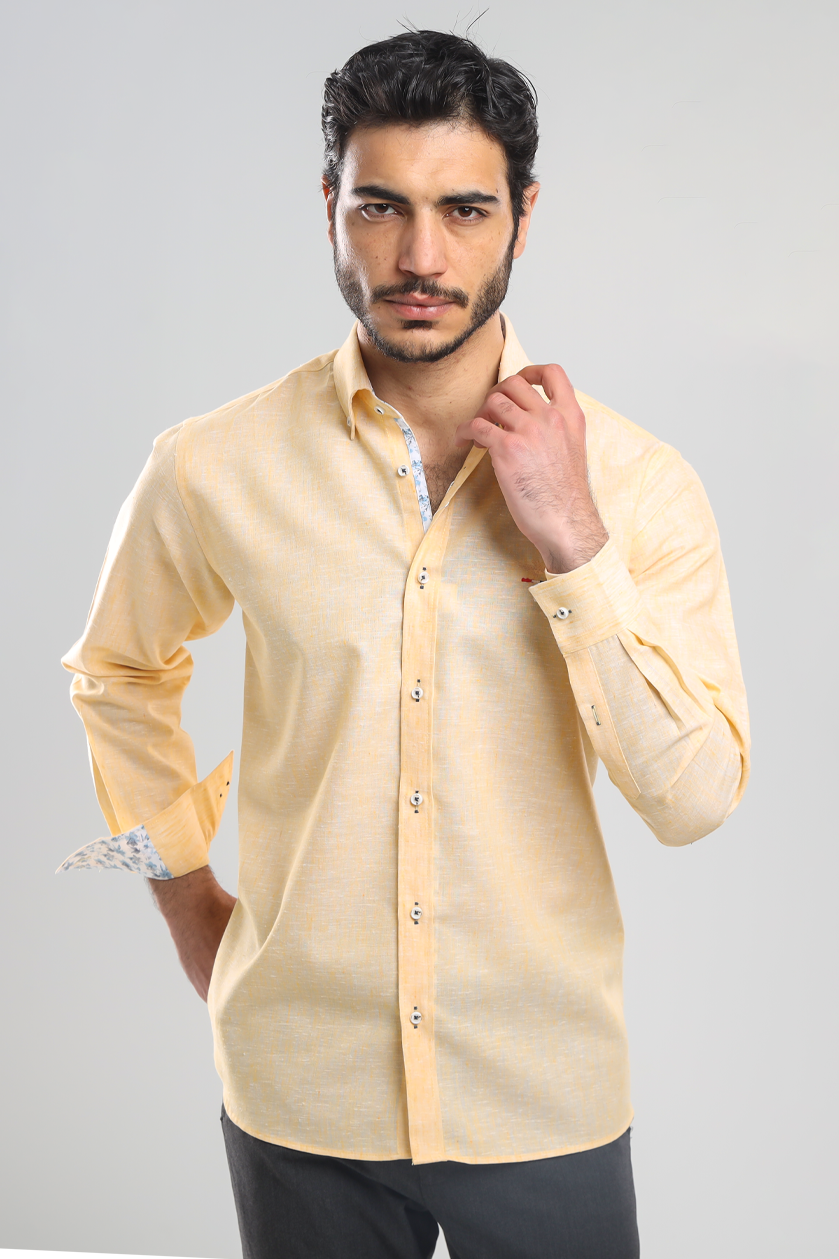 Linen shirt with sleeves