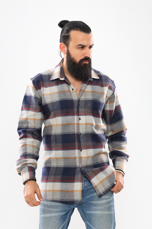 Heavyweight Men's Wool Shirt – Premium Warmth & Durability