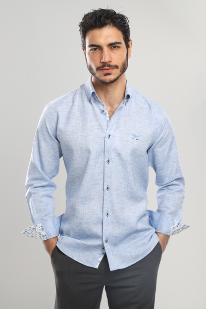 Linen shirt with sleeves