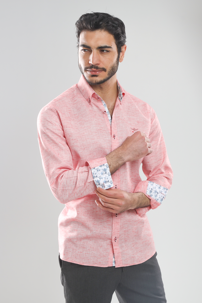 Linen shirt with sleeves